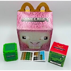 2025 NEW Minecraft Movie McDonalds Kid Happy Meal Toy Llama Grass + Scan to Play
